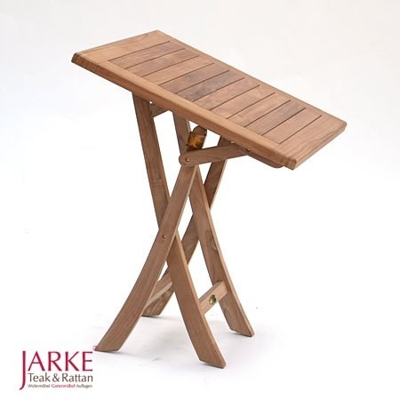 Teak Klapptisch mit Messingscharnieren, 60 x 60 cm