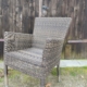 Outdoor Stuhl Calista, gefertigt aus Ecolene, ein hochwertiges Kunststoffgeflecht, Farbton: Grey Lac, das sind 2 vermischte Grau-Töne