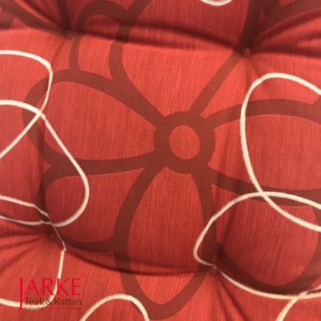 Hochlehner Auflage Rot mit Blumenprint