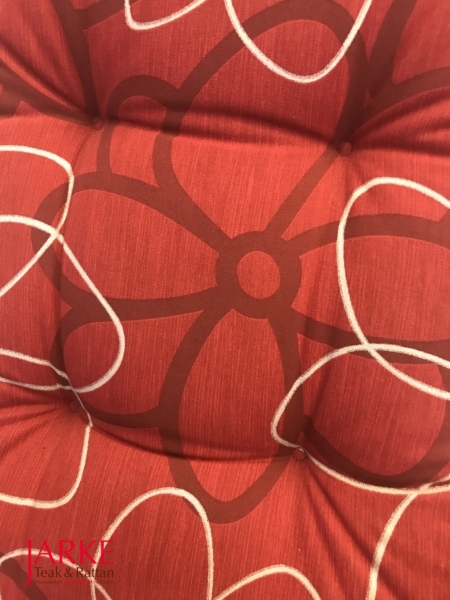 Hochlehner Auflage Rot mit Blumenprint