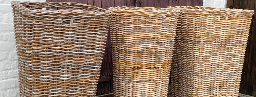 Rattan Korb XL, Höhe 120 cm, rund + eckig Rattan Korb XL, Höhe 120 cm, rund + eckig