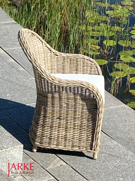 Gemütlicher Rattan Sessel "Reva" inkl. Kissen