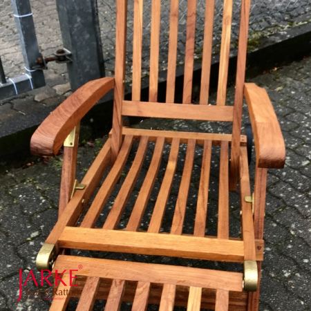 Teak Deckchair, mit Messingbeschlägen, geölt