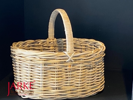 Rattan Einkaufskorb oval - schön für das Fahrrad