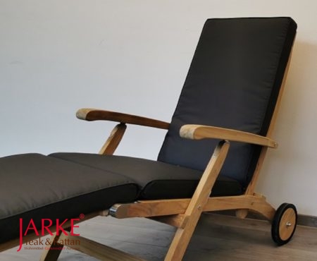 Deckchair Auflage mit Keder Anthrazit/ Characol