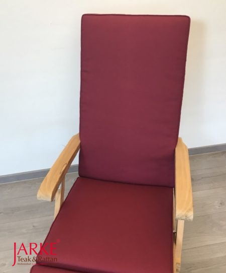 Deckchair Auflage mit Keder Rot/ Cherry