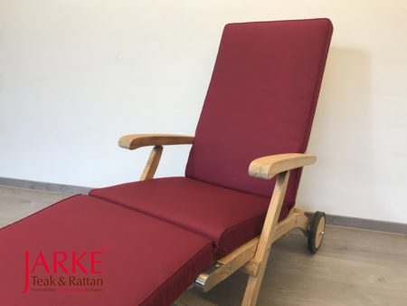 Deckchairauflage mit Keder Rot/ Cherry