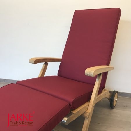 Deckchairauflage mit Keder Rot/ Cherry