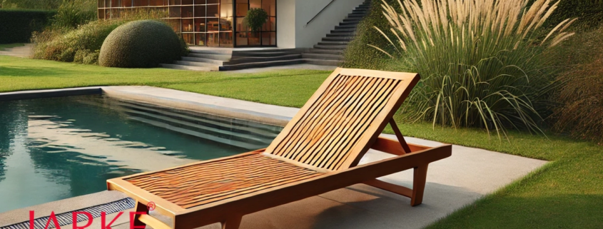 Sonnenliege aus Teakholz