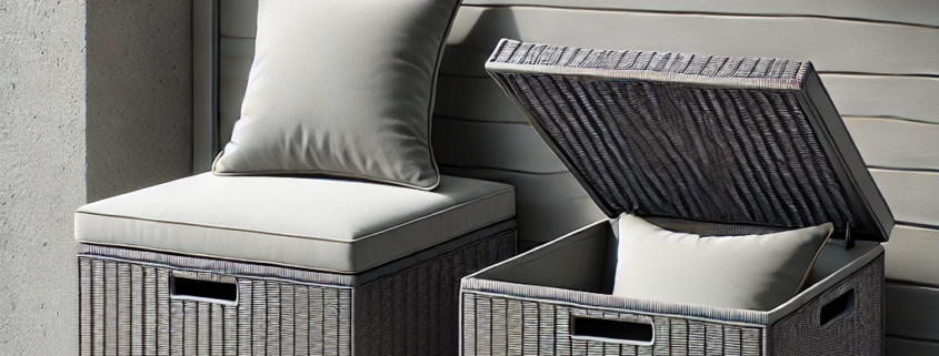 Kissenbox aus Ecolene/ Polyrattan Kissenbox aus Ecolene/ Polyrattan