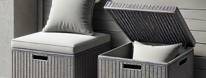 Kissenbox aus Ecolene/ Polyrattan Kissenbox aus Ecolene/ Polyrattan