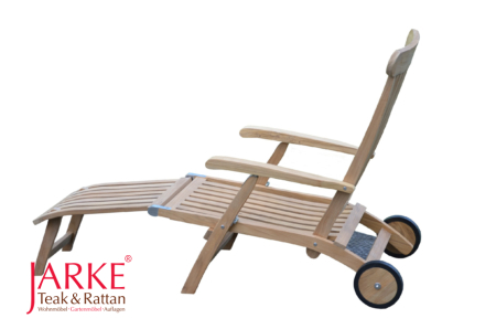 Teak Deckchair Alster, mit Rädern