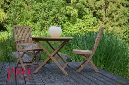 Ergonomischer Klappstuhl mit Armlehnen, gefertigt aus Premium Teak