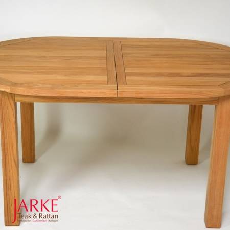 Premium Teak Ausziehtisch Kernholz oval