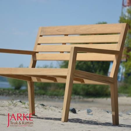 Moderne Teak Bank Zoé in 3 Größen