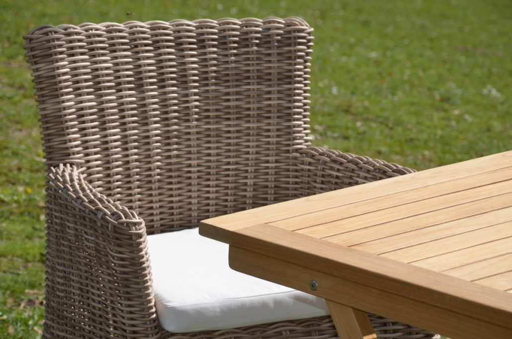 Outdoor Stuhl Alpine aus wetterfestem Kunststoffgeflecht, Farbe Summer Gras