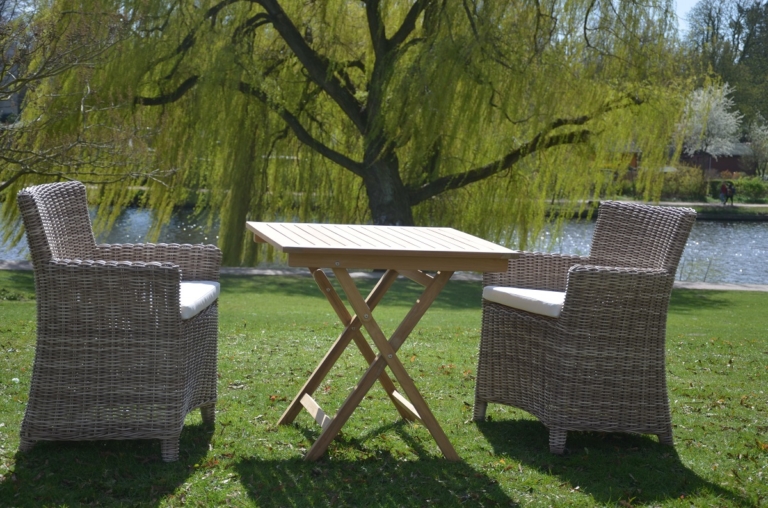 Outdoor Stuhl Alpine aus wetterfestem Kunststoffgeflecht, Farbe Summer Gras