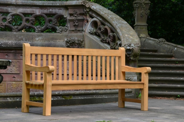 Englische Parkbank/ Teakbank "Sussex", extra massiv