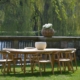 Scandi Style, Teak Tisch Arvid, massiv, Tischplatte mit Baumkante