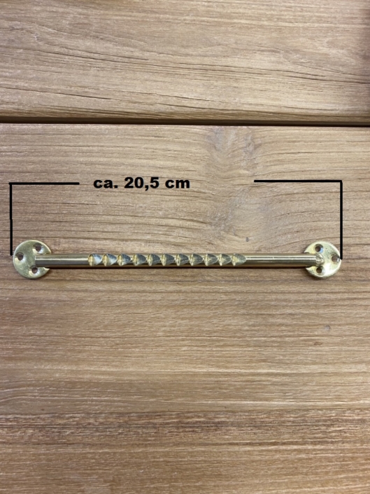 Deckchair-Laufschiene B Messing 20,5 cm - Jarke Teak