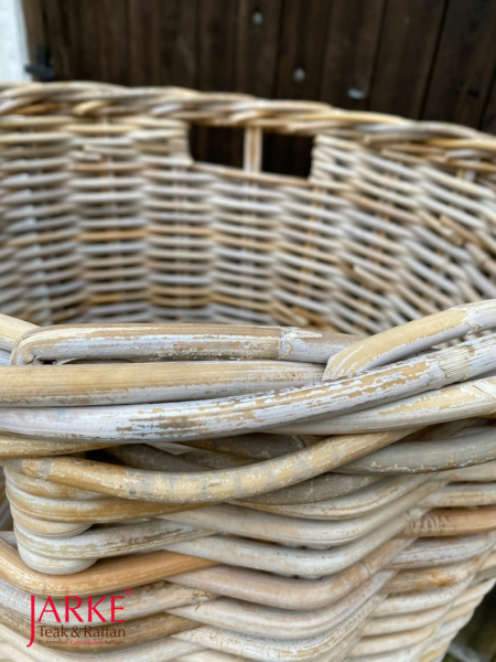 Rattan Korb XL, Höhe 120 cm, rund + eckig