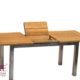 Teak Ausziehtisch mit Edelstahlbeinen