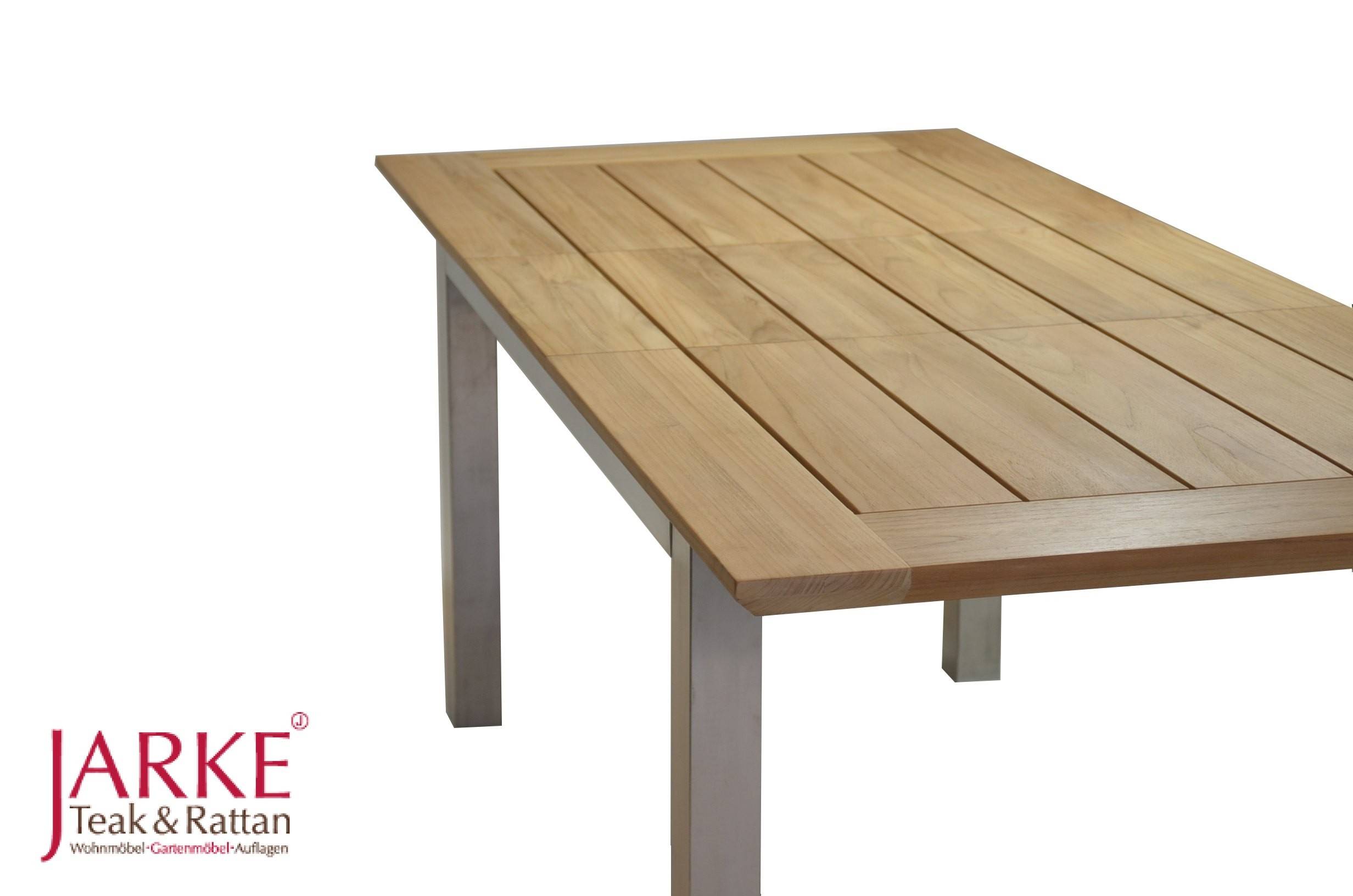 Teak Edelstahl Ausziehtisch Leif Premium Teak Jarke Teak