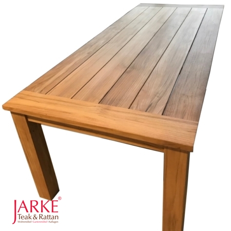 Teak Tisch Gigant, extra massiv, breite Lattung und Beine 10 x 10 cm