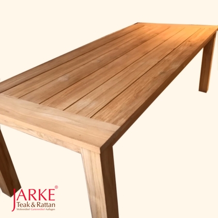 Teak Tisch Gigant, extra massiv, breite Lattung und Beine 10 x 10 cm