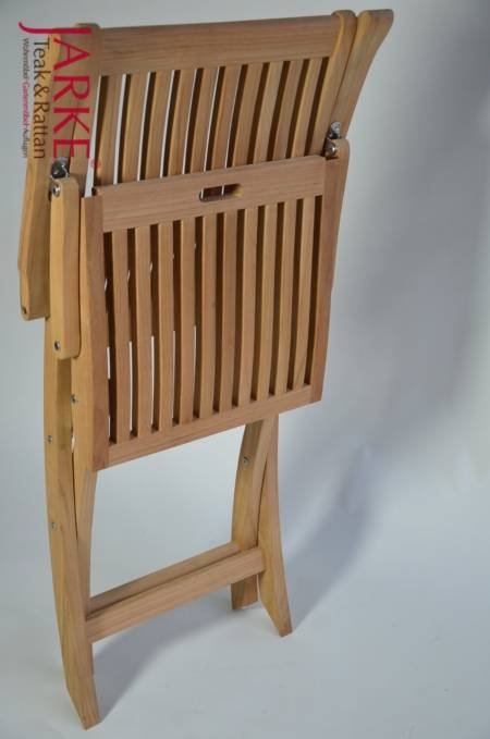 Teak Klappstuhl ergonomisch mit Armlehnen