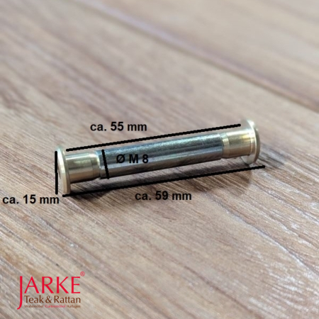 Hülsenschraube Messing/Stahl ca. 59 mm
