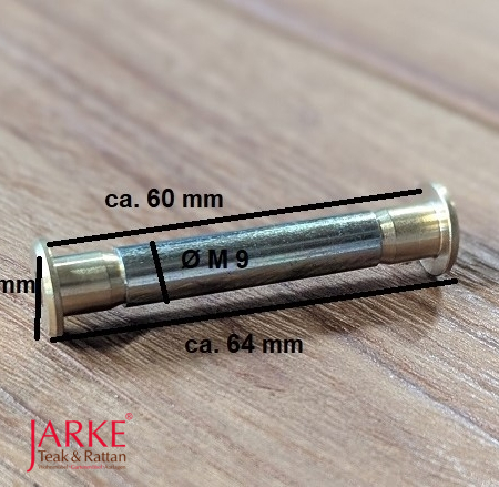 Hülsenschraube Messing/Stahl ca. 64 mm