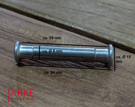 Hülsenschraube Edelstahl ca. 64 mm – Bild 3