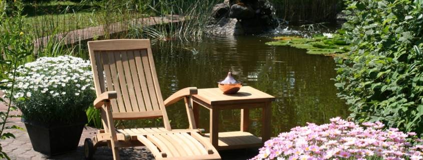 Teak Deckchair "Elbe" Premium/ Edelstahlscharniere