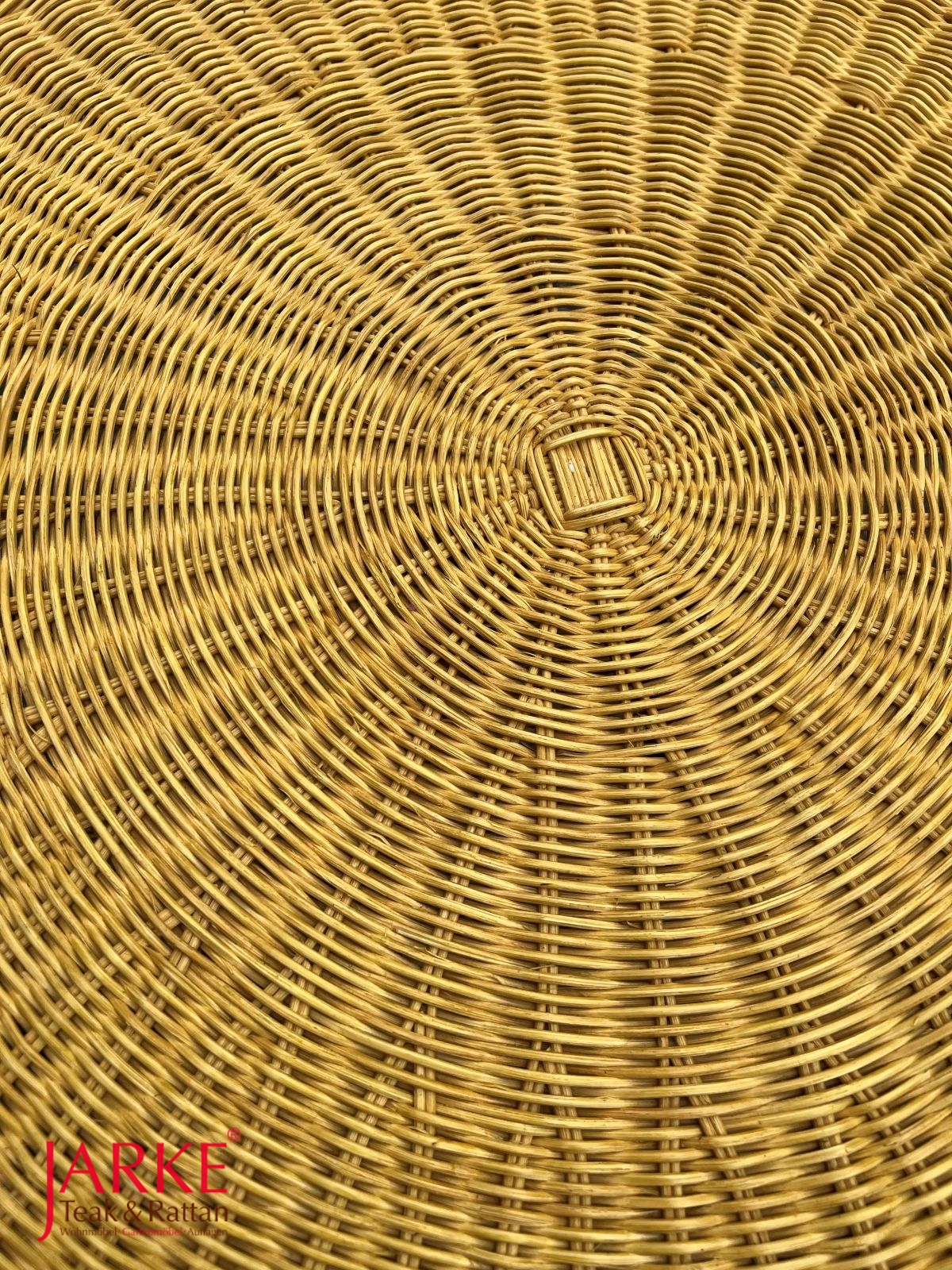 Rattan Kaffeetisch rund 76 cm, mit Unterboden, 2 Farben