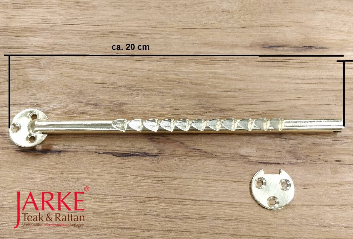 Deckchair-Laufschiene B Messing 20 cm - Jarke Teak