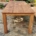 Massiver Teaktisch mit extra dicken Beinen, gefertigt aus Old Teak. Rustikal und schön.