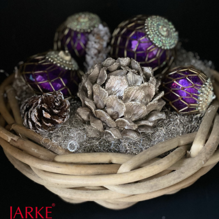 Kubu Schale in 2 Größen, extra dick geflochten, mit weihnachtlicher Deko