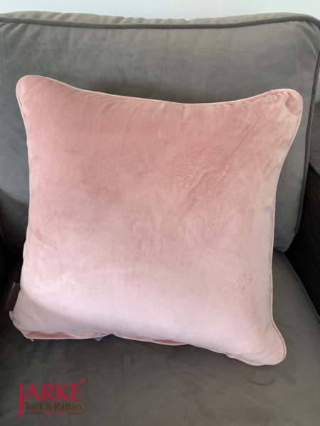 Zierkissen "Art Deco" Rückseite aus Samt, matt rosé