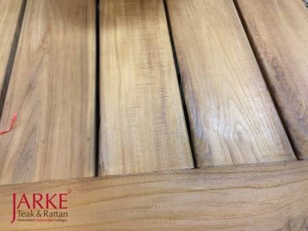 Old Teak Tisch breite Lamellen