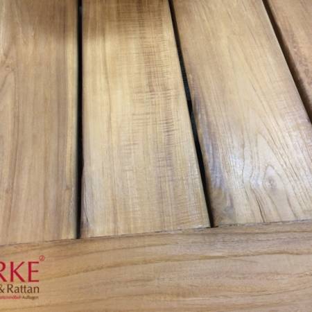 Old Teak Tisch breite Lamellen