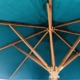 Teak Sonnenschirm, 3,50 Meter, Petrol/Grün