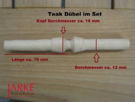 Teak Dübel für Klappstühle