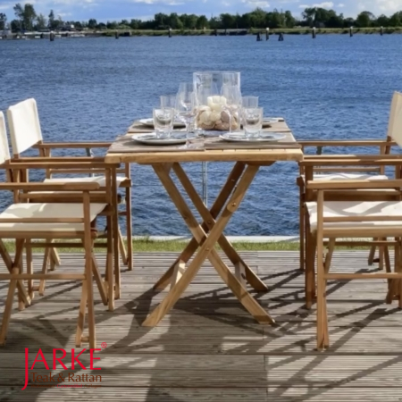 Teak Regiestuhl "Bristol" Weiß