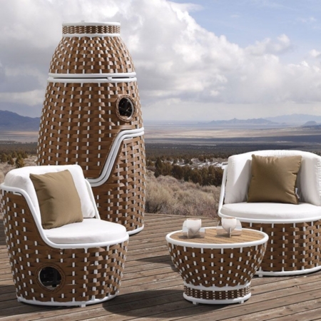 Outdoor-Geflecht, Sessel, Stühle, Loungegruppen