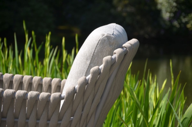 Outdoor Stuhl "Lucca, Taupe, mit Rope-Bespannung