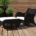 Outdoor Sessel "Mars" mit Fusshocker, gefertigt aus Ecolene/ Polyrattan