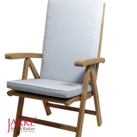 Hochlehner Auflage mit Keder, Pastellgrau/ Pale Grey