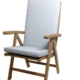 Hochlehner Auflage mit Keder, Pastellgrau/ Pale Grey