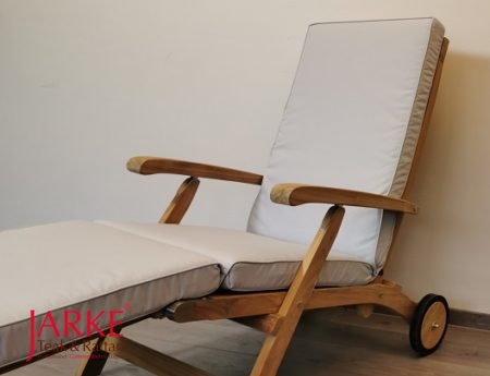 Deckchair Auflage mit Keder, Pastellgrau/ Pale Grey
